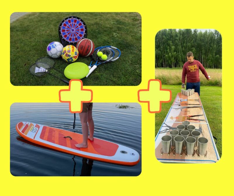 Laisvalaikio rinkinys rinkinys su stalu