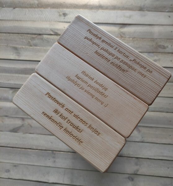 su uzduotimis Jenga su užduotimis